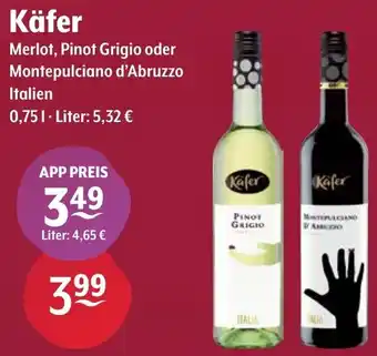 Getränke Hoffmann Käfer Merlot, Pinot Grigio oder Montepulciano d'Abruzzo Italien Angebot