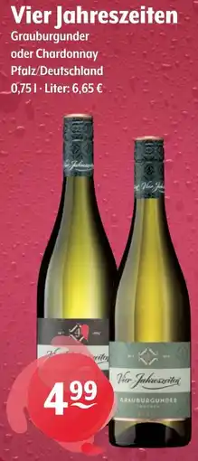 Getränke Hoffmann Vier Jahreszeiten Grauburgunder oder Chardonnay Pfalz/Deutschland Angebot