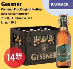 Getränke Hoffmann Gessner Premium Pils, Original Festbier oder Alt Sumbarcher Angebot