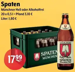 Getränke Hoffmann Spaten Münchner Hell oder Alkoholfrei Angebot
