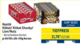 METRO Nestlé Kitkat/Kitkat Chunky/ Lion/Nuts Angebot