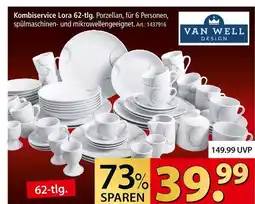 Zurbrüggen Van well design kombiservice lora 62-tlg Angebot