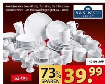 Zurbrüggen Van well design kombiservice lora 62-tlg Angebot