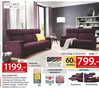 Zurbrüggen Pure home comfort trapezsofa Angebot