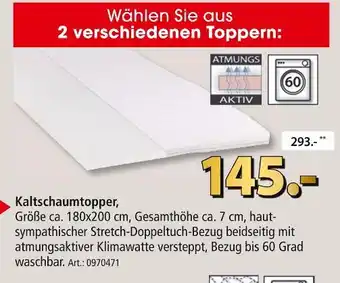 Zurbrüggen Kaltschaumtopper Angebot
