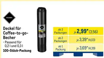 METRO RIOBA Deckel für Coffee-to-go- Becher Angebot