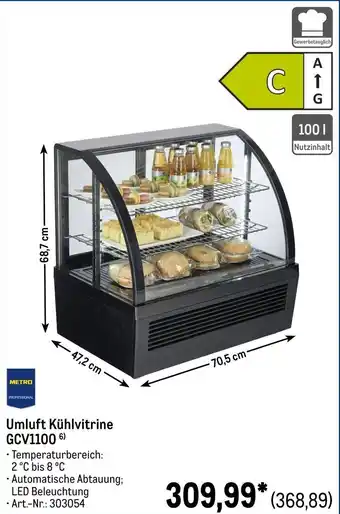 METRO METRO PROFESSIONAL Umluft Kühlvitrine GCV1100 Angebot