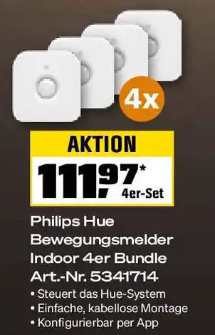 OBI Philips Hue Bewegungsmelder Indoor 4er Bundle Art.-Nr. 5341714 Angebot
