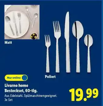 Lidl LIVARNO home Besteckset, 60-tlg Angebot