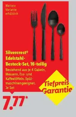 Lidl Silvercrest Edelstahl-Besteck-Set, 16-teilig Angebot