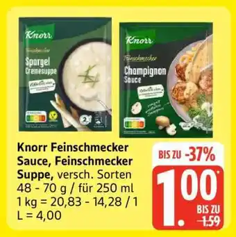 Edeka Knorr Feinschmecker Sauce, Feinschmecker Suppe Angebot