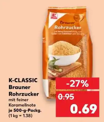 Kaufland K-CLASSIC Brauner Rohrzucker Angebot