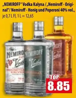 Mix Markt NEMIROFF Vodka Kalyna/,,Nemiroff Original"/ Nemiroff - Honig und Peperoni Angebot