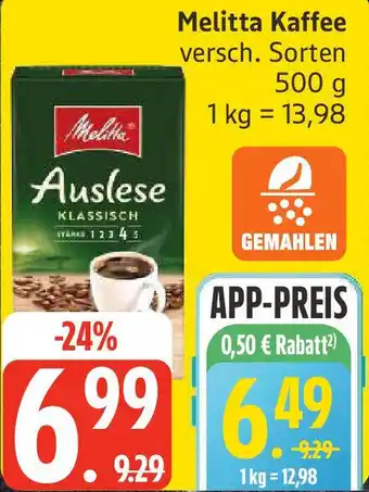 Edeka Melitta Kaffee Angebot
