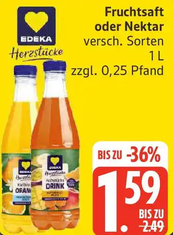 Edeka EDEKA Herzstücke Fruchtsaft oder Nektar Angebot