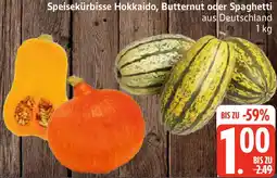 Edeka Speisekürbisse Hokkaido, Butternut oder Spaghetti Angebot