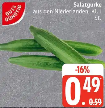 Edeka GUT& GÜNSTIG Salatgurke Angebot