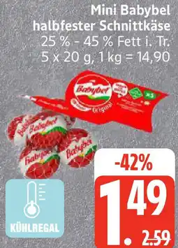 Edeka Mini Babybel halbfester Schnittkäse Angebot