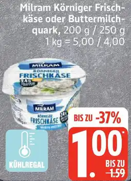 Edeka Milram Körniger Frischkäse oder Buttermilchquark Angebot