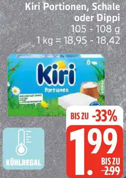 Edeka Kiri Portionen, Schale oder Dippi Angebot