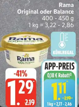 Edeka Rama Original oder Balance Angebot