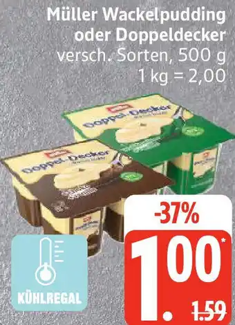 Edeka Müller Wackelpudding oder Doppeldecker Angebot