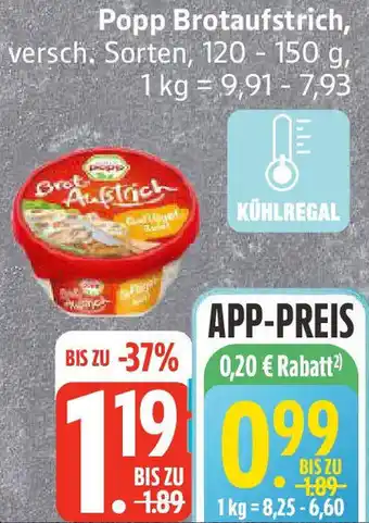 Edeka Popp Brotaufstrich Angebot