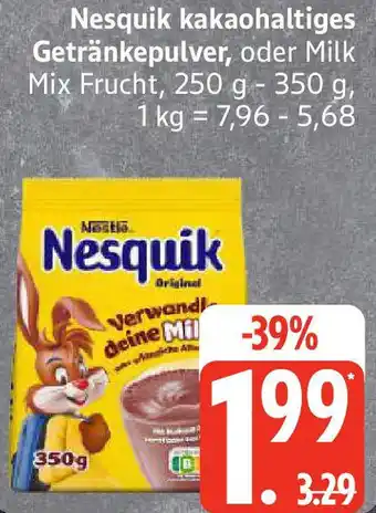 Edeka Nesquik kakaohaltiges Getränkepulver Angebot