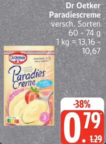 Edeka Dr Oetker Paradiescreme Angebot