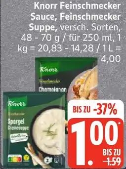 Edeka Knorr Feinschmecker Sauce, Feinschmecker Suppe Angebot