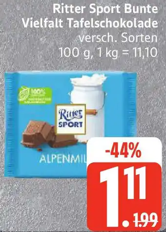 Edeka Ritter Sport Bunte Vielfalt Tafelschokolade Angebot