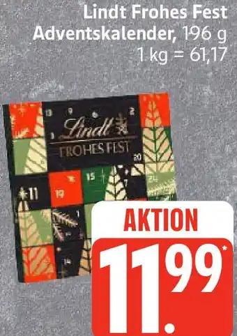 Edeka Lindt Frohes Fest Adventskalender Angebot