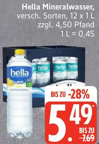 Edeka Hella Mineralwasser Angebot