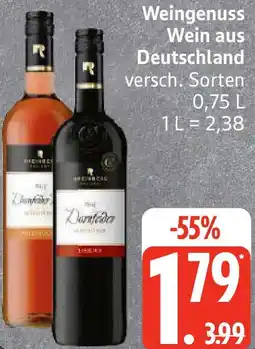 Edeka Weingenuss Wein aus Deutschland Angebot