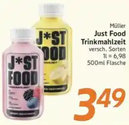 inkoop Müller Just Food Trinkmahlzeit Angebot