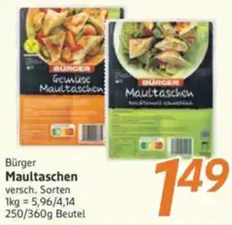 inkoop Bürger Maultaschen Angebot