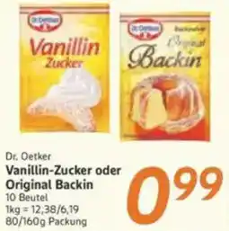 inkoop Dr. Oetker Vanillin-Zucker oder Original Backin Angebot
