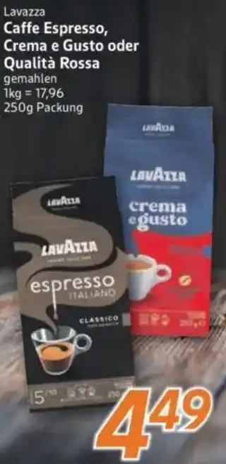 inkoop Lavazza Caffe Espresso, Crema e Gusto oder Qualità Rossa Angebot