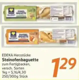 inkoop EDEKA Herzstücke Steinofenbaguette Angebot