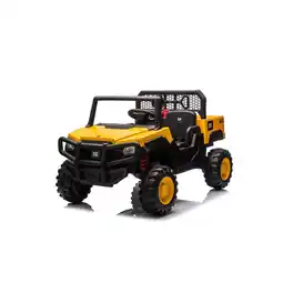 Netto Marken-Discount Chipolino Elektrobuggy CAT UTV Doppelsitzer, Fernbedienung, Hupe, USB-Anschluss gelb Angebot