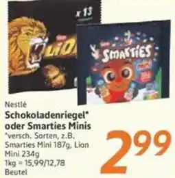 inkoop Nestlé Schokoladenriegel oder Smarties Minis Angebot