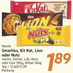 inkoop Nestlé Smarties, Kit Kat, Lion oder Nuts Angebot