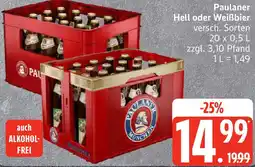 Edeka Paulaner Hell oder Weißbier Angebot