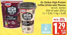 Edeka Dr. Oetker High Protein Coffee drinks oder Mousse Angebot