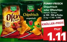 Kaufland FUNNY-FRISCH Chipsfrisch oder Ofenchips Angebot