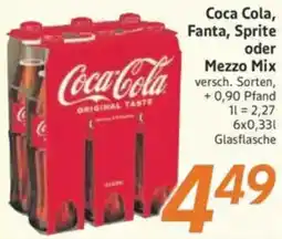 inkoop Coca Cola, Fanta, Sprite oder Mezzo Mix Angebot