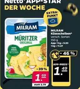 NETTO Milram Käsescheiben Angebot