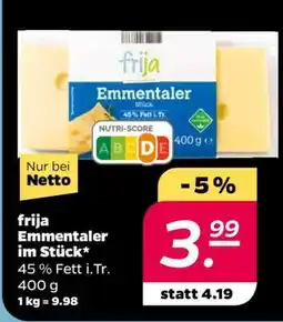 NETTO frija Emmentaler im Stück Angebot