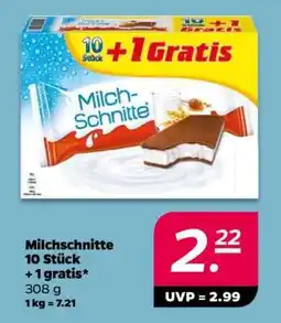 NETTO Milchschnitte 10 Stück + 1 gratis Angebot