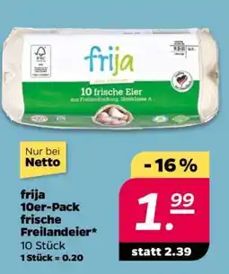 NETTO frija 10er-Pack frische Freilandeier Angebot